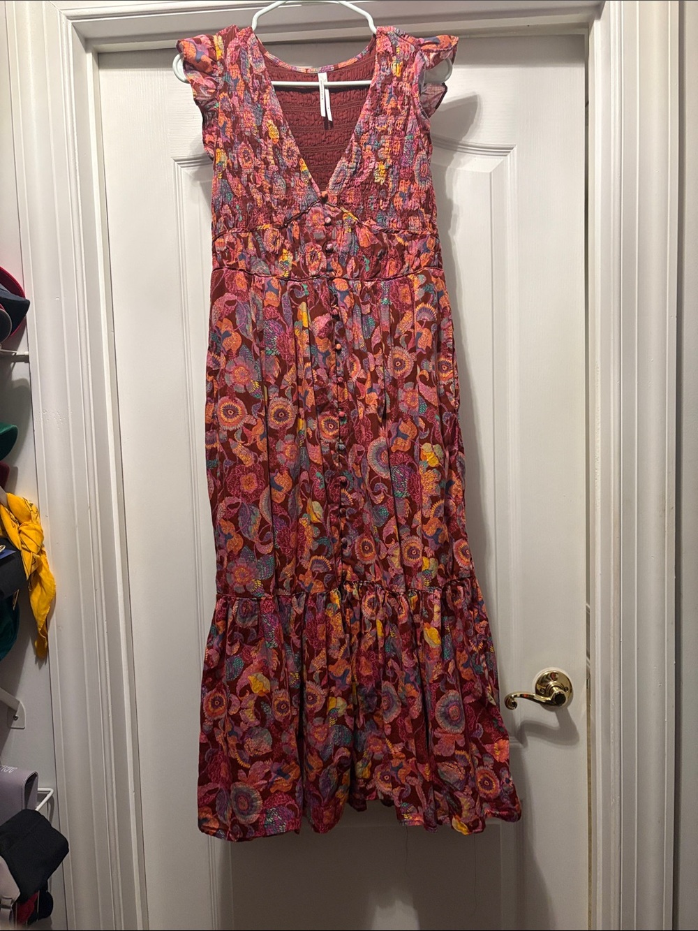 Anthropologie The Peregrine Smocked Midi/Maxi Dress